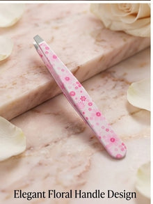Professional Slanted Tips Stainless Steel Eyebrow Tweezers – Precision Hair Tweezer