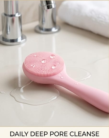 Facial Cleansing Brush – Soft Silicone Face Scrubber for Deep Clean