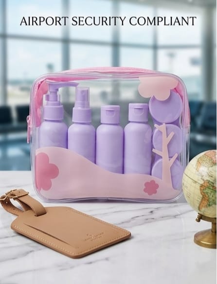 Travel Bottle Kit Set of 7 – Leak-Proof Refillable Essentials