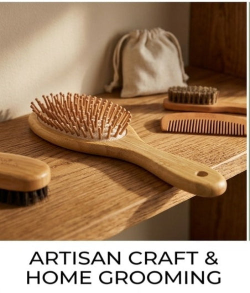 Hair Brush &Hair Comb for Women & Men – 100% Natural Bamboo Paddle Brush with Lightweight Bristles