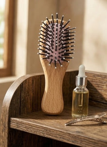 Mini Pocket Detangler Hair Brush – Small Travel Wooden Comb for Boys and Girls