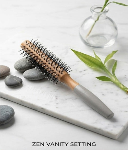 Wooden Round Hair Brush Pear Comb