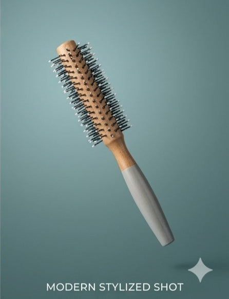 Wooden Round Hair Brush Pear Comb