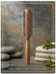 Hair Salon Wooden Brush Round is a professional styling tool designed for smooth