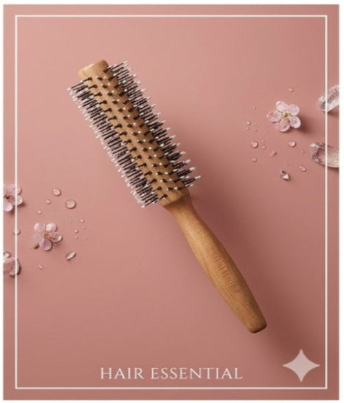 Hair Salon Wooden Brush Round is a professional styling tool designed for smooth