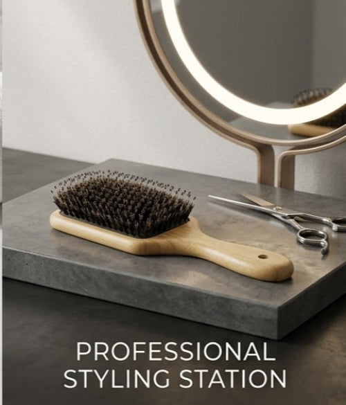 Boar Bristle Hair Brush dry and wet hair scalp massages  all-in-one detangling and styling essential