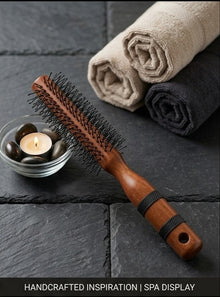 Maple Wood Anti-Static Round Hair Brush for Men & Women