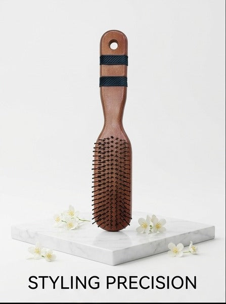 Hair Styling Maple Wood Flat Hair Brush for Women & Men