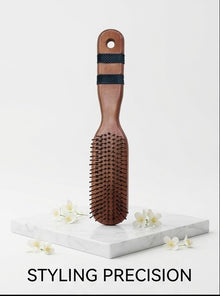 Hair Styling Maple Wood Flat Hair Brush for Women & Men