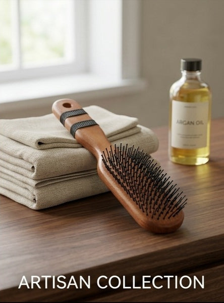 Hair Styling Maple Wood Flat Hair Brush for Women & Men