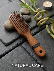Hair Styling Maple Wood Flat Hair Brush for Women & Men