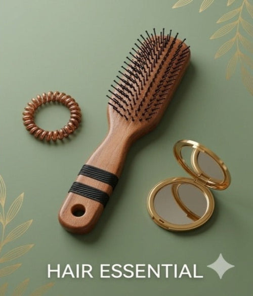 Hair Styling Maple Wood Flat Hair Brush for Women & Men