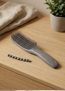 Detangling Vent Hair Brush with Adjustable Spacing Clip