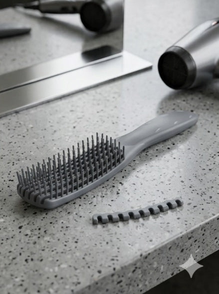 Detangling Vent Hair Brush with Adjustable Spacing Clip