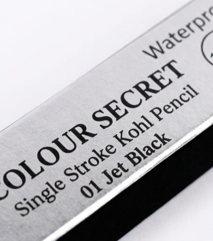 colour secret single stroke kohl pencil  waterpoorf 01 jet black