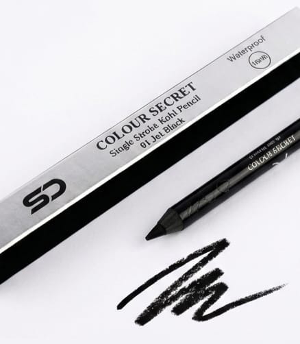 colour secret single stroke kohl pencil  waterpoorf 01 jet black