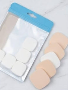 6pcs Square Face Powder Puff Sponges Powder Puff For Wet And Dry