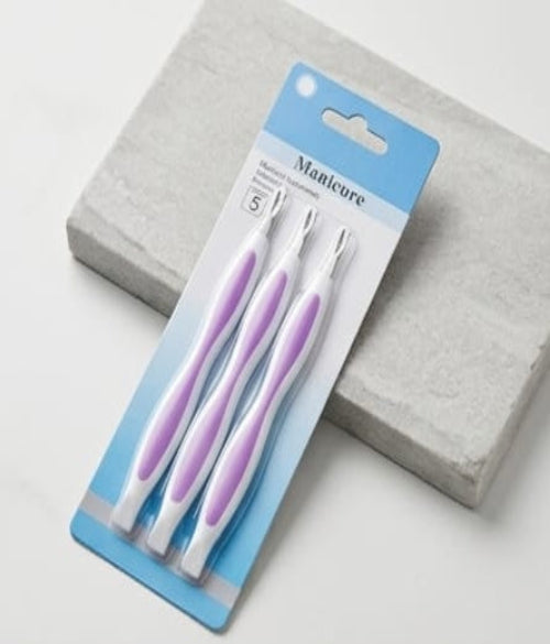 Rubber Tip Cuticle Pusher Plastic Nail Art Tool precise cuticle care