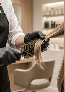 Round Hair Brush with Natural Boar and Nylon Bristles