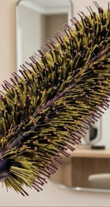 Round Hair Brush with Natural Boar and Nylon Bristles