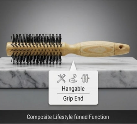 Wooden Round Hair Brush