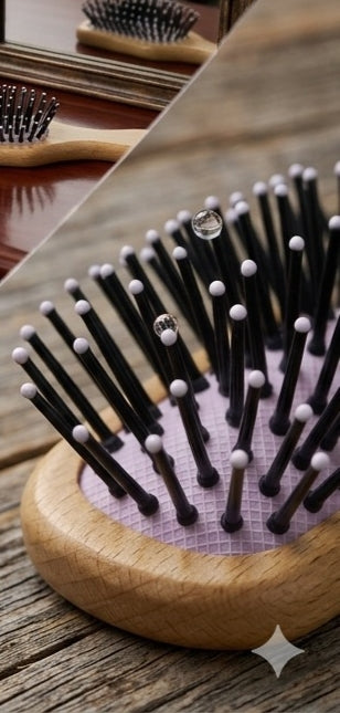 Mini Pocket Comb Paddle Hairbrush Bristle Laser Hairbrush and Comb