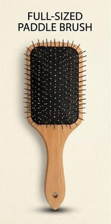 Wooden Paddle Hair Brush with Ball Tip Bristles