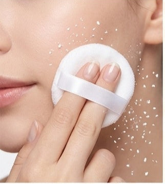 Powder Puff Round Velour Face Makeup Compact Body