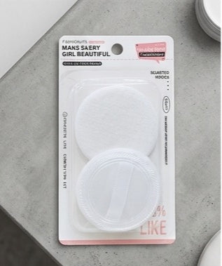 Powder Puff Round Velour Face Makeup Compact Body