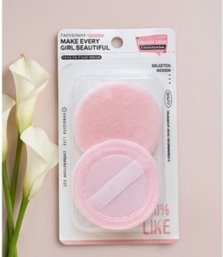 Powder Puff Round Velour Face Makeup Compact Body