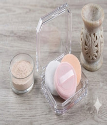 Powder Puff Round Velour Face Makeup Compact Body