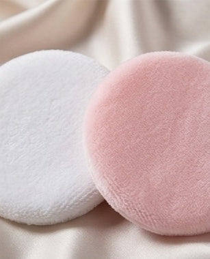 Powder Puff Round Velour Face Makeup Compact Body