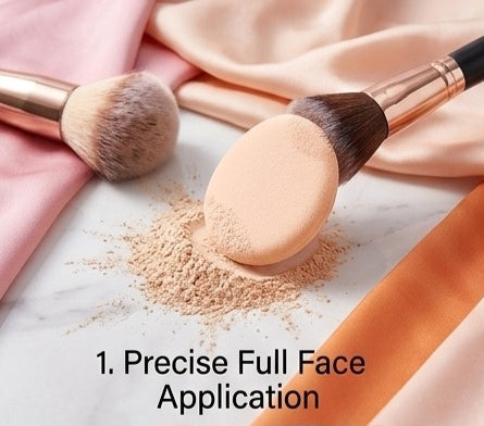 Powder Puff with Grip – Makeup Sponge with Stick,