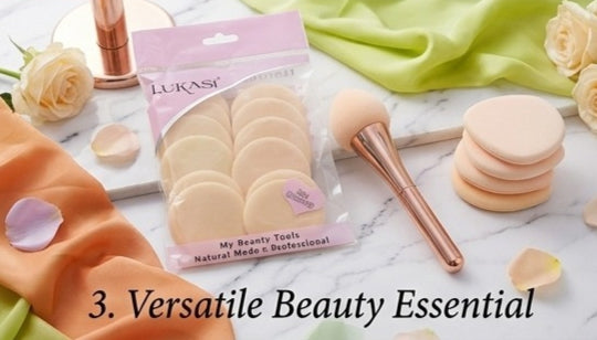 Powder Puff with Grip – Makeup Sponge with Stick,