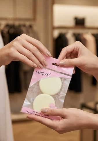 Women Round Lukasi Face Powder Puff