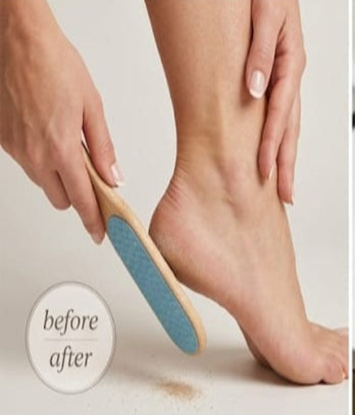 Double Sided Foot Scrubber, Wooden Handle Foot Scrubber