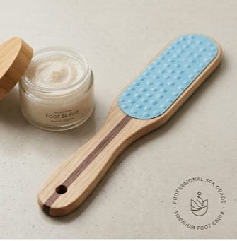 Double Sided Foot Scrubber, Wooden Handle Foot Scrubber