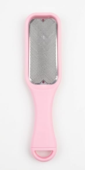 manicure foot scraper single steel surface plastic handle