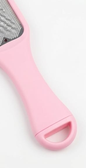 manicure foot scraper single steel surface plastic handle