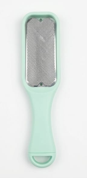 manicure foot scraper single steel surface plastic handle