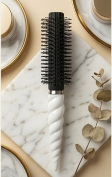 Round Hair Brush with Soft Bristle Roller Curler