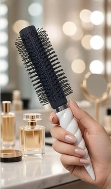 Round Hair Brush with Soft Bristle Roller Curler