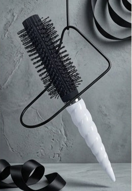 Round Hair Brush with Soft Bristle Roller Curler