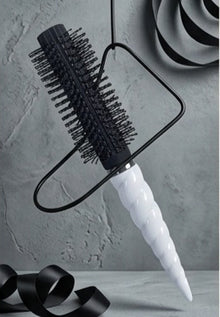 Round Hair Brush with Soft Bristle Roller Curler
