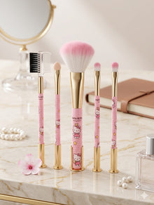 Face &  Eyes Makeup Brush Set  Pack of 5 Pcs