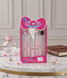 Face &  Eyes Makeup Brush Set  Pack of 5 Pcs