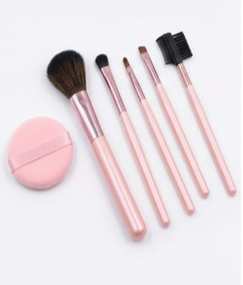 KELI Makeup Brush Set of 5 with Powder Puff
