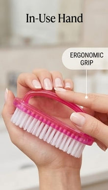 Handle Grip Nail Brush Fingernail Cleaner Pedicure Scrub Foot Brushes