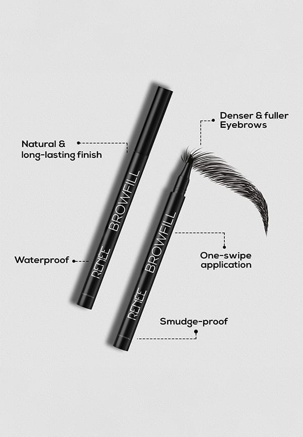 RENEE Browfill Eyebrow Pen – Black (1ml)