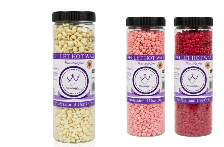 Konsung Professional Pellet Hot Wax Beads – Strip Free Wax for Hair Removal, Face & Body, Hard Wax Beans for Smooth Skin